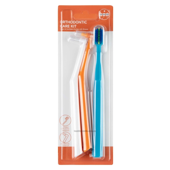 Set of mono-bundle brushes 2pcs + orthodontic toothbrush 1pc